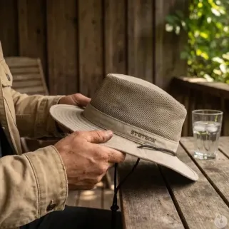 Chapeau safari Stetson Takani beige T56-57 - Léger et respirant