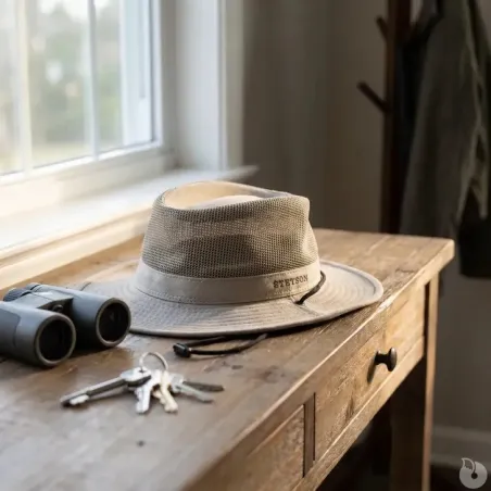 Chapeau safari Stetson Takani beige T56-57 - Léger et respirant