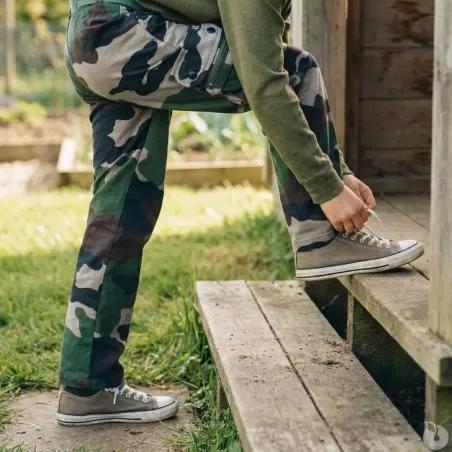 Pantalon treillis enfant 6 poches camo 6-14 ans