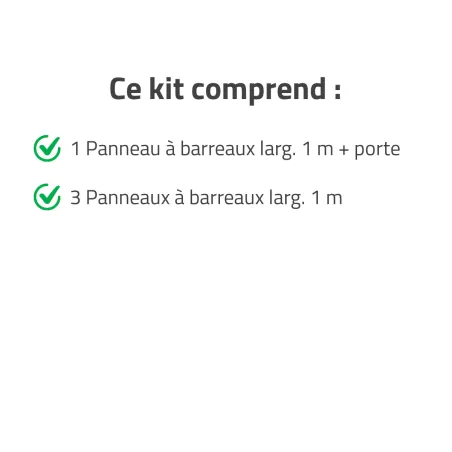 Kit parc à chiot carré 1 x 1 m