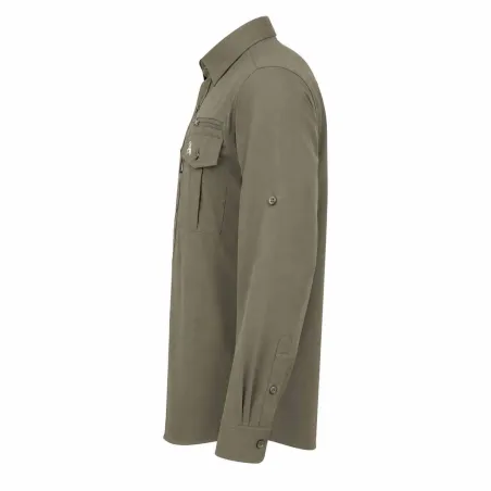 Chemise PROHUNT anti-tiques kaki stretch 4 poches manches longues