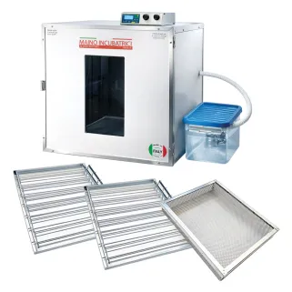 Kit couveuse évolutive 98 œufs + accessoires caille/poule