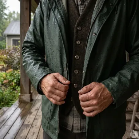 Blouson chasse Amersham Waist Vert - Walker & Hawkes