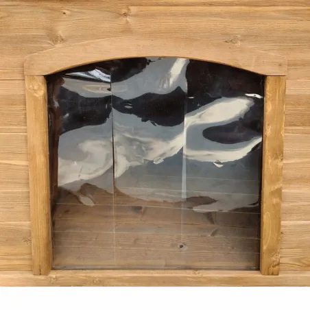 Niche chien en bois toit type chalet taille S 71 x 77 x 76 cm