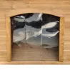 Niche chien en bois toit type chalet taille S 71 x 77 x 76 cm