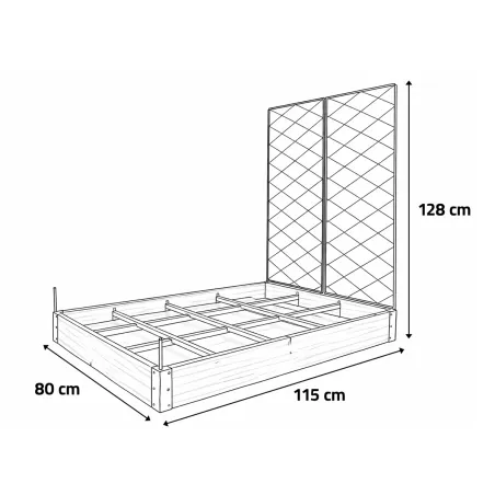 Kit 3 carrés potagers en sapin pour jardin et balcon