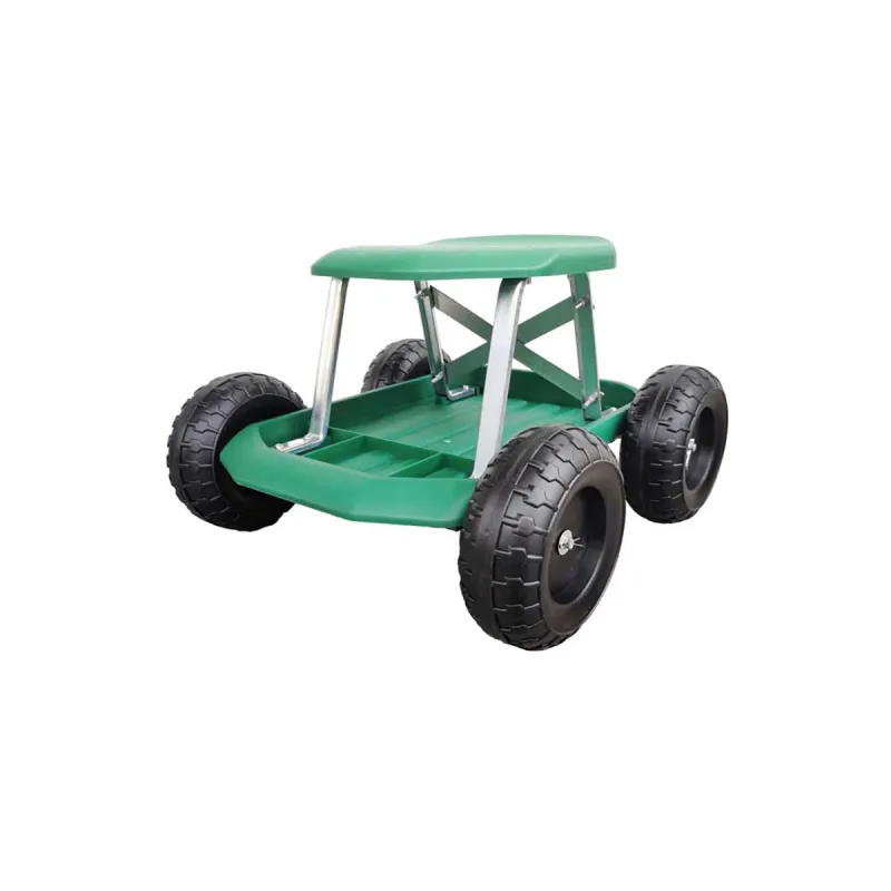 Tabouret jardin roulant 49,5x43cm - Charge 200kg max