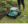 Tabouret jardin roulant 49,5x43cm - Charge 200kg max