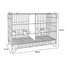 Cage d'élevage pour canaris empilable 60x27x40 cm