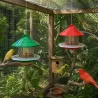 Mangeoire volière plastique 2kg - 3 sucriers anti-oiseaux