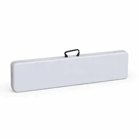 Banc pliable blanc 3 places - 180x27x43 cm extérieur