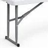 Banc pliable blanc 3 places - 180x27x43 cm extérieur