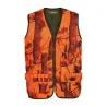 Gilet réversible chasse kaki/orange polyvalent M-4XL