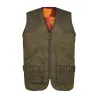 Gilet réversible chasse kaki/orange polyvalent M-4XL
