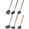 Kit 6 ustensiles cuisine inox + pot de rangement