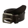 Ceinture cuir buffle marron 120 cm - Boucle rouleau