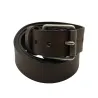 Ceinture cuir buffle marron 120 cm - Boucle rouleau