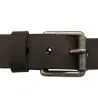 Ceinture cuir buffle marron 120 cm - Boucle rouleau