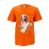 T-shirt enfant épagneul - Coton doux orange 6-12 ans