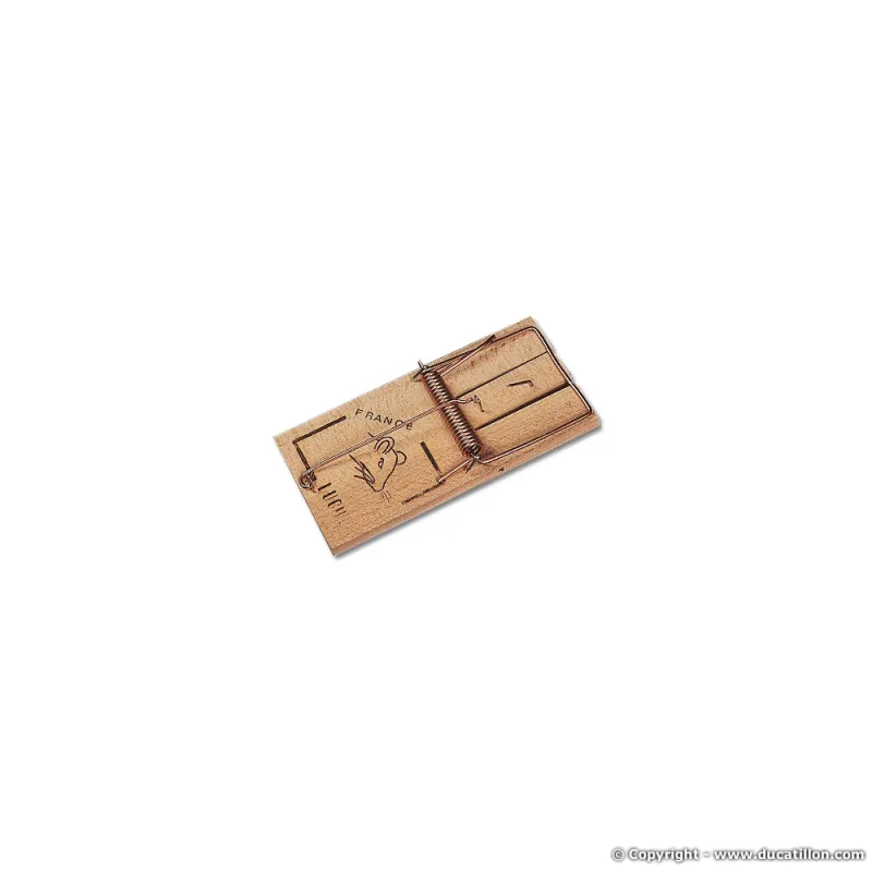 10 tapettes à souris en bois 4,8x9,7 cm - piège réutilisable