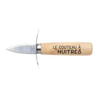 Couteau à huître Pradel - Inox et manche bois 13,8 cm