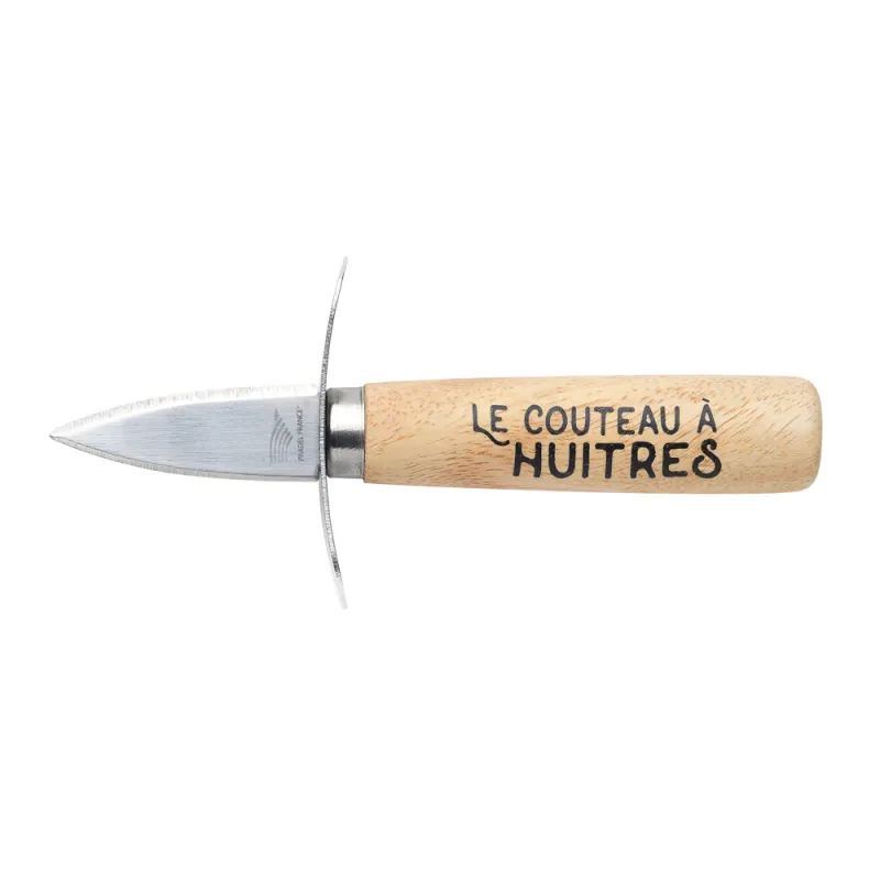 Couteau à huître Pradel - Inox et manche bois 13,8 cm
