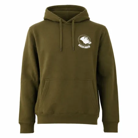 Sweat Hunter kaki 50% coton - Confort outdoor