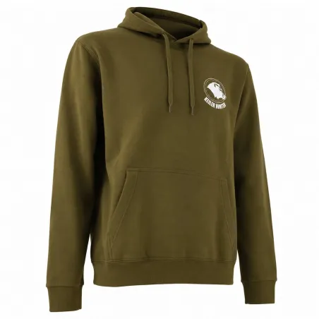Sweat Hunter kaki 50% coton - Confort outdoor