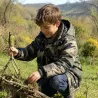 Parka enfant matelassée camo 6-16 ans 4 poches déperlante