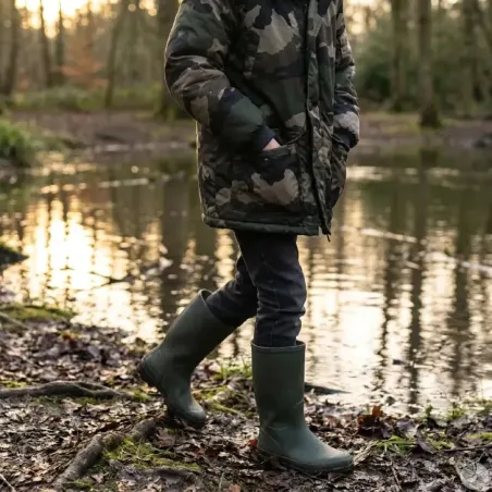 Parka enfant matelassée camo 6-16 ans 4 poches déperlante