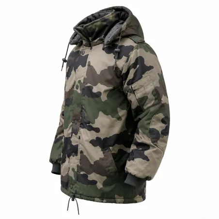 Parka enfant matelassée camo 6-16 ans 4 poches déperlante