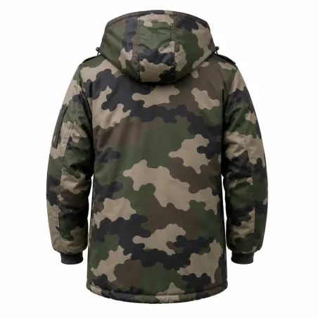 Parka enfant matelassée camo 6-16 ans 4 poches déperlante