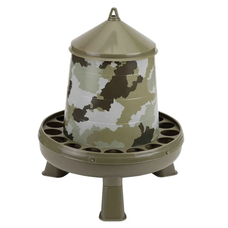 10 mangeoires camo 4kg sur pieds Ø33cm - élevage volailles