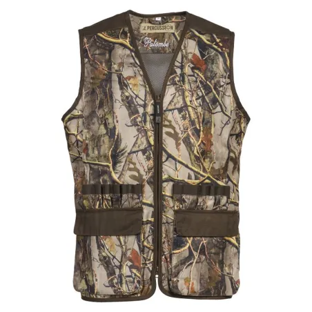 Gilet Chasse Camouflage Léger Déperlant 12 Tubes