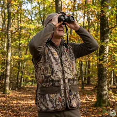 Gilet Chasse Camouflage Léger Déperlant 12 Tubes
