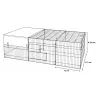 Extension robuste pour cage à pâturer 72x112x60 cm