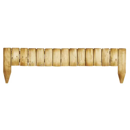 Bordure bois naturel à planter 105x15 cm - Ø7 cm