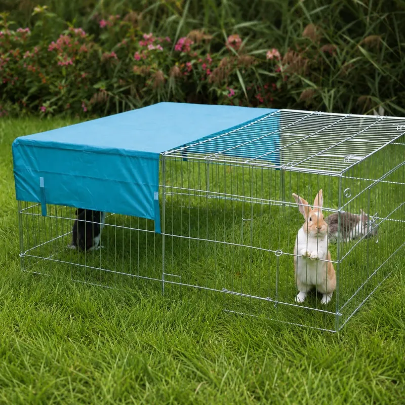 Cage spacieuse à pâturer avec ombrage intégré