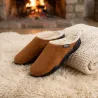 Mules fourrées Doudou marron - Confort douillet Airplum