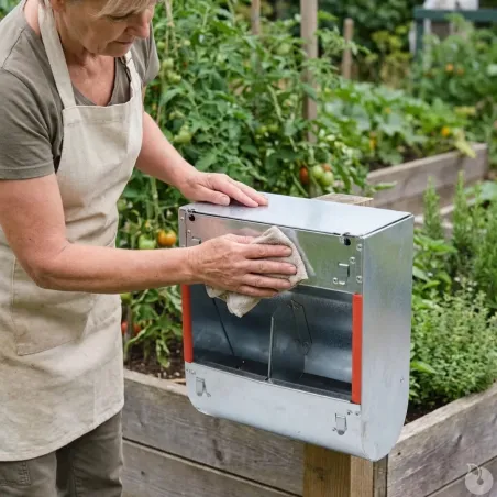 Mangeoire à trémie 2 cases pour lapins et rongeurs