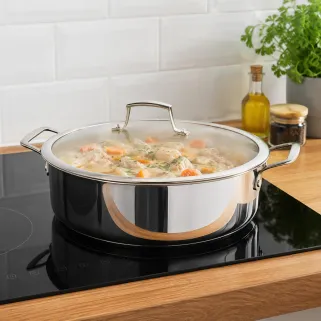 Faitout inox 28cm Lacor - Cuisson tous feux et four