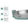 Faitout inox 28cm Lacor - Cuisson tous feux et four