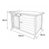 Niche XL en épicéa 3 couches haute isolation pour chien