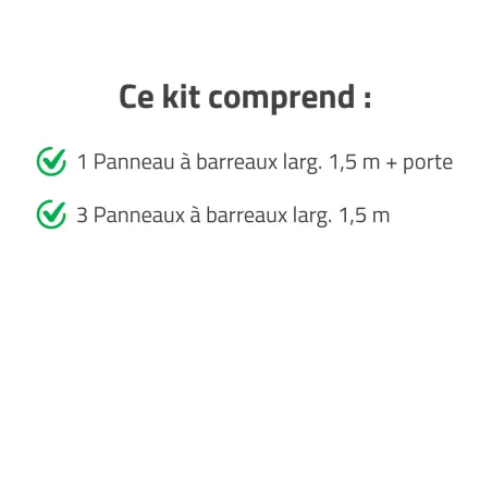 Kit parc à chiot carré 1,5 x 1,5 m