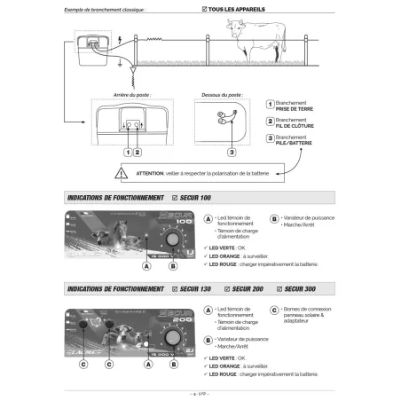 Électrificateur Secur 500 5J - Autonome 12V 15kV - LACME