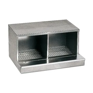 Nid pondoir galvanisé 2 cases pour poules