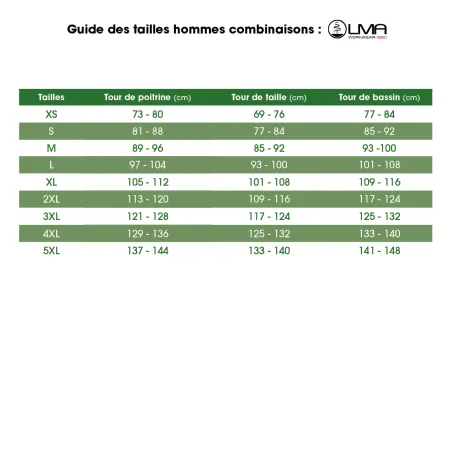 Combinaison travail Trident bicolore vert/noir