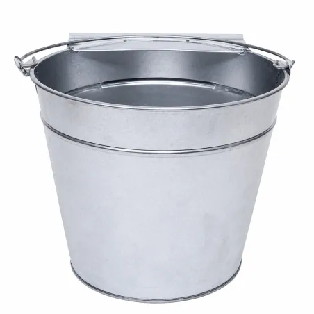 Abreuvoir galvanisé pour poules - Seau métal 7,5L