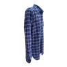 Chemise homme longue en flanelle bleue - Confort & style