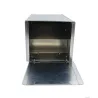 Lot 10 mangeoires trémie acier galva pour lapins 25x12cm